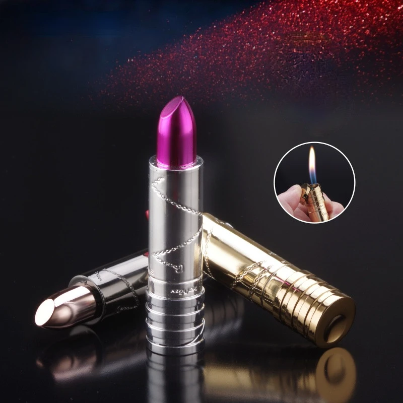 

Personalized Lipstick Lighter Creative Fun To Play Inflatable Open Flame Lighter Smoking Accessories for Weed Cute for Girls