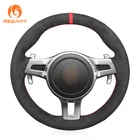 MEWANT черный Alcantara чехол рулевого колеса автомобиля для Porsche 911 991 Boxster 981 Cayman Cayenne Panamera 2009 2010-2012-2013-2016