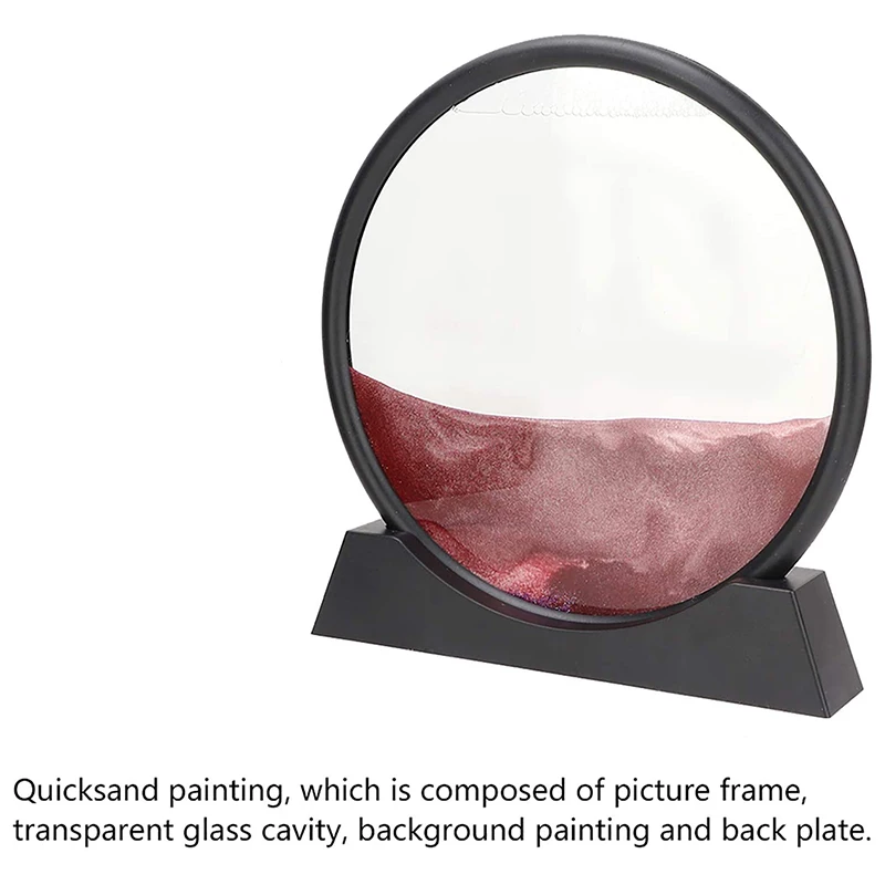 

Flowing Sand Painting 3D Hourgl Decoration Flow Landscape Painting Quicksand Decor(7Inch)
