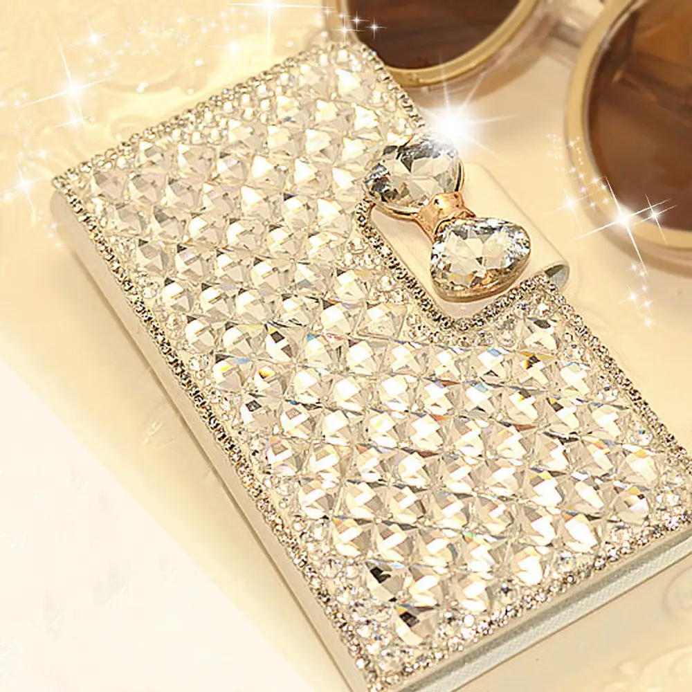 

Shockproof Luxury Glow Diamond Flip Leather Wallet Case For iPhone 11 Pro Xr Xs Max X 8 7 Plus 6 6S 5 5S SE Cover Card Coque