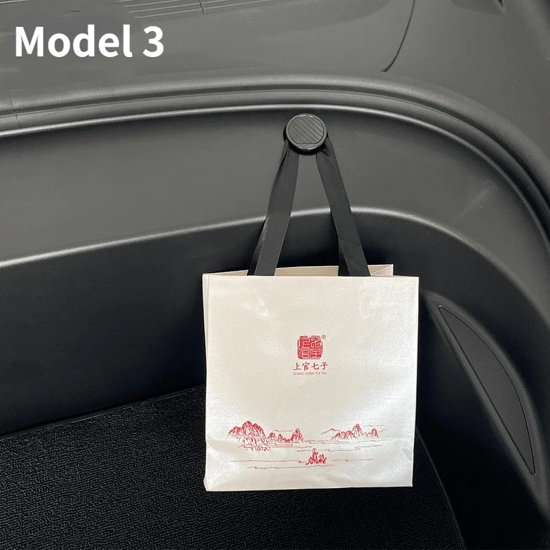 

2Pcs For Tesla Model 3 2021 Car Front Spare Box Functional Interior Accessories Organize Hook Model3 auto Front Trunk Box Hook