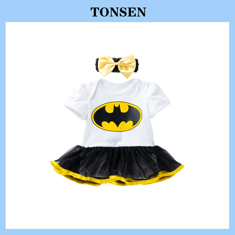 Sweden летние Платья для маленьких девочек комплекты Новинка принт с героями