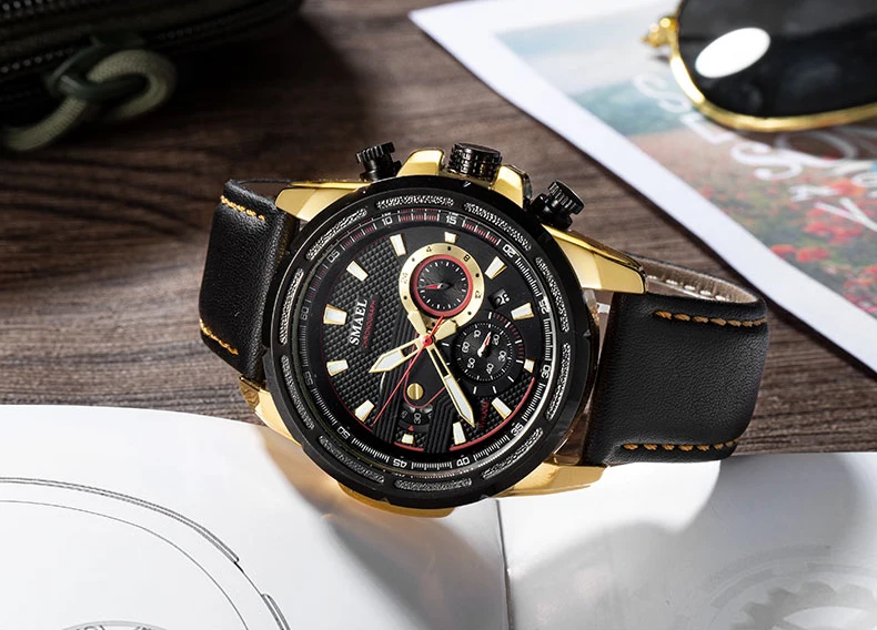 

SMAEL Men Watch Army Military Sports Leather Strap Men's Quartz Watches Fashion LED Display Wristwatches Male Clock Reloj Hombre