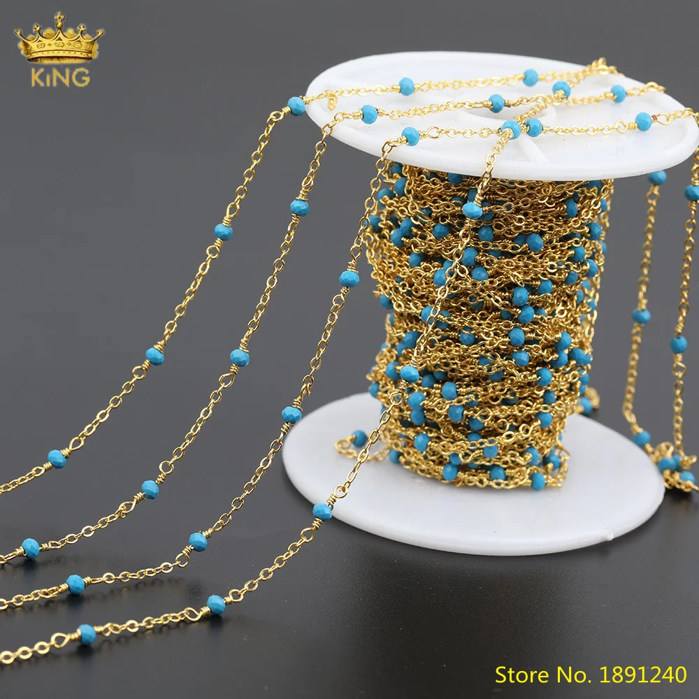 

5 метров, 2 мм, бриллиантовые цепочки из черного турмалина, ювелирные изделия, граненые круглые бусины, золотая фурнитура