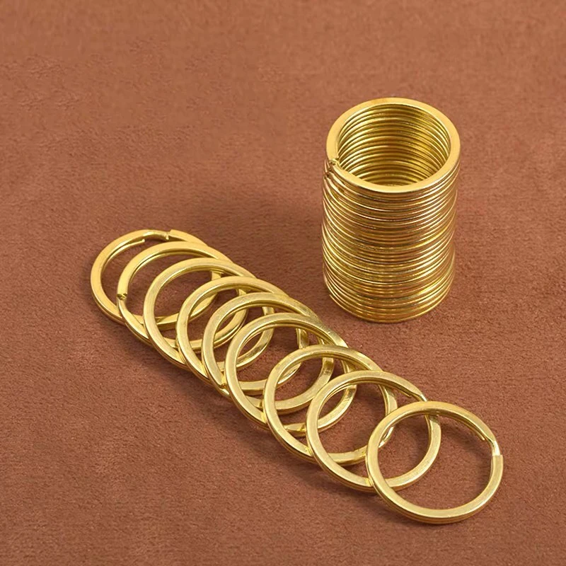 

50pcs/lot 15mm 20mm 25mm 30mm Copper Keyring Ring Key Ring For Key Chain Keychain Diy Jewelry Making brass Key Rings Wholesale