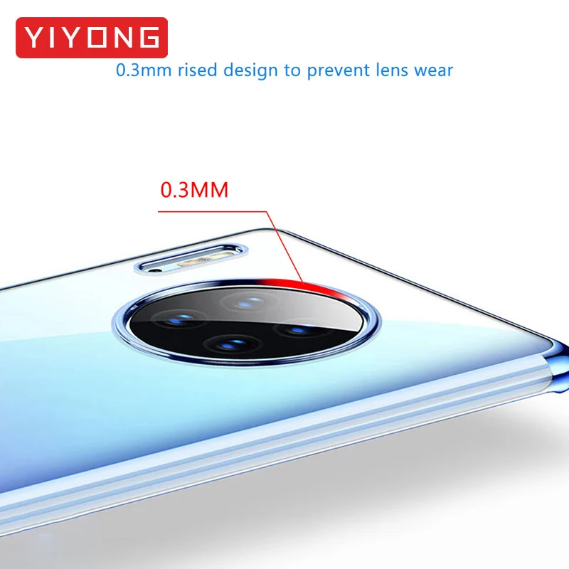 Mate 30 20 10 9 Pro Чехол YIYONG роскошный чехол с покрытием для Huawei силиконовый тонкий Mtae Lite