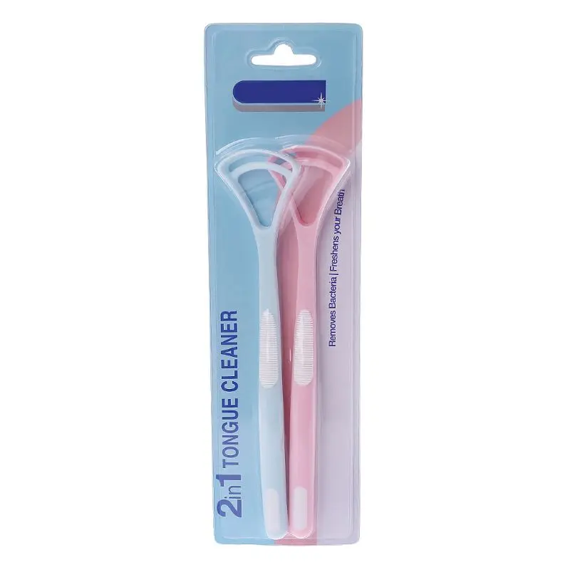 

2x Plastic Tongue Tounge Cleaner Scraper Dental Care Oral Hygiene Mouth Tool