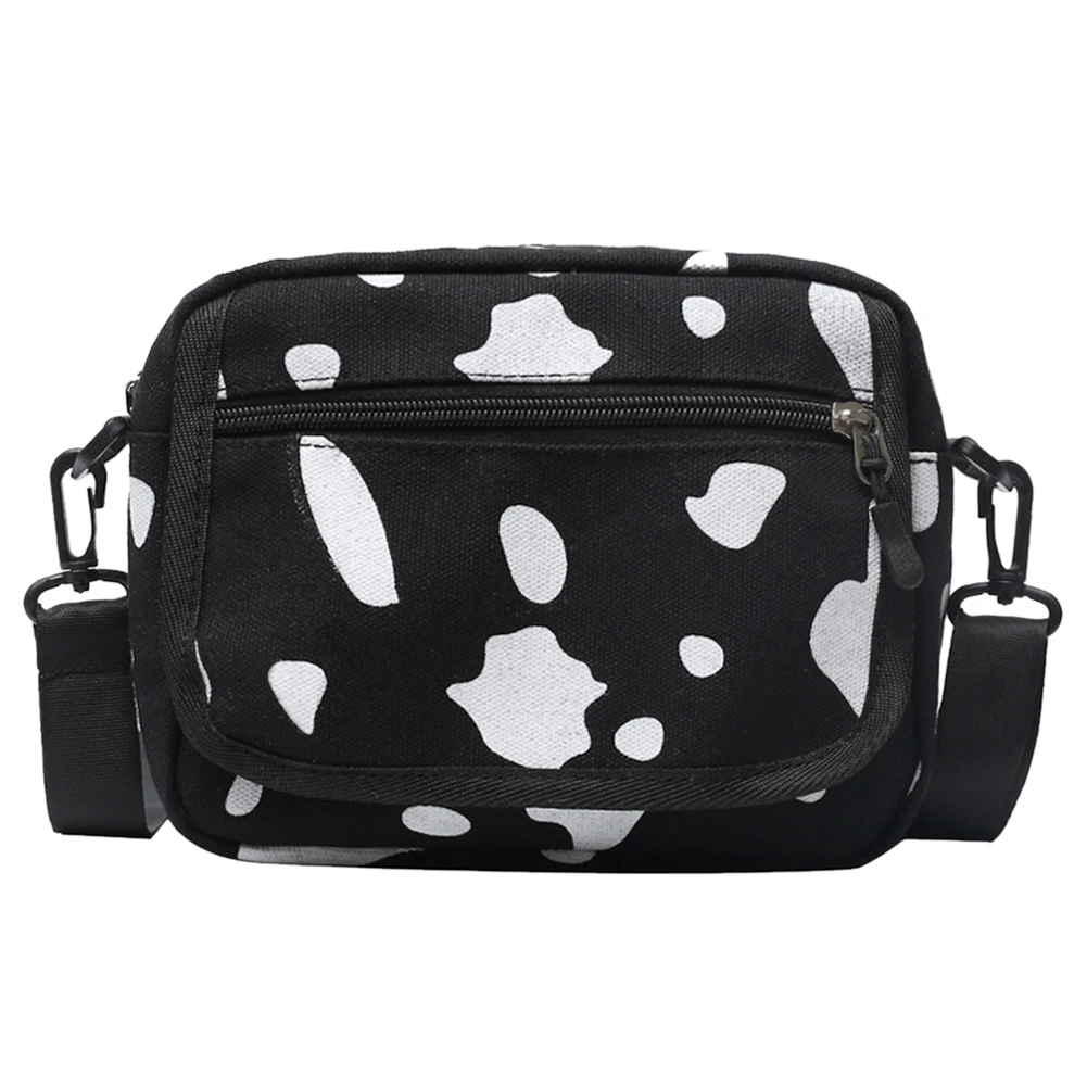 

Popular Simple Female Daily Bag Fashion Cow Milk Printed Crossbody Bag Women Canvas Casual Shoulder Sling Pouch