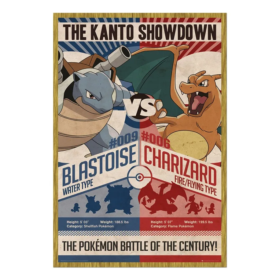 Покемарт Покемон карманные монстры мультфильм винтажный Ретро Крафт покрытый