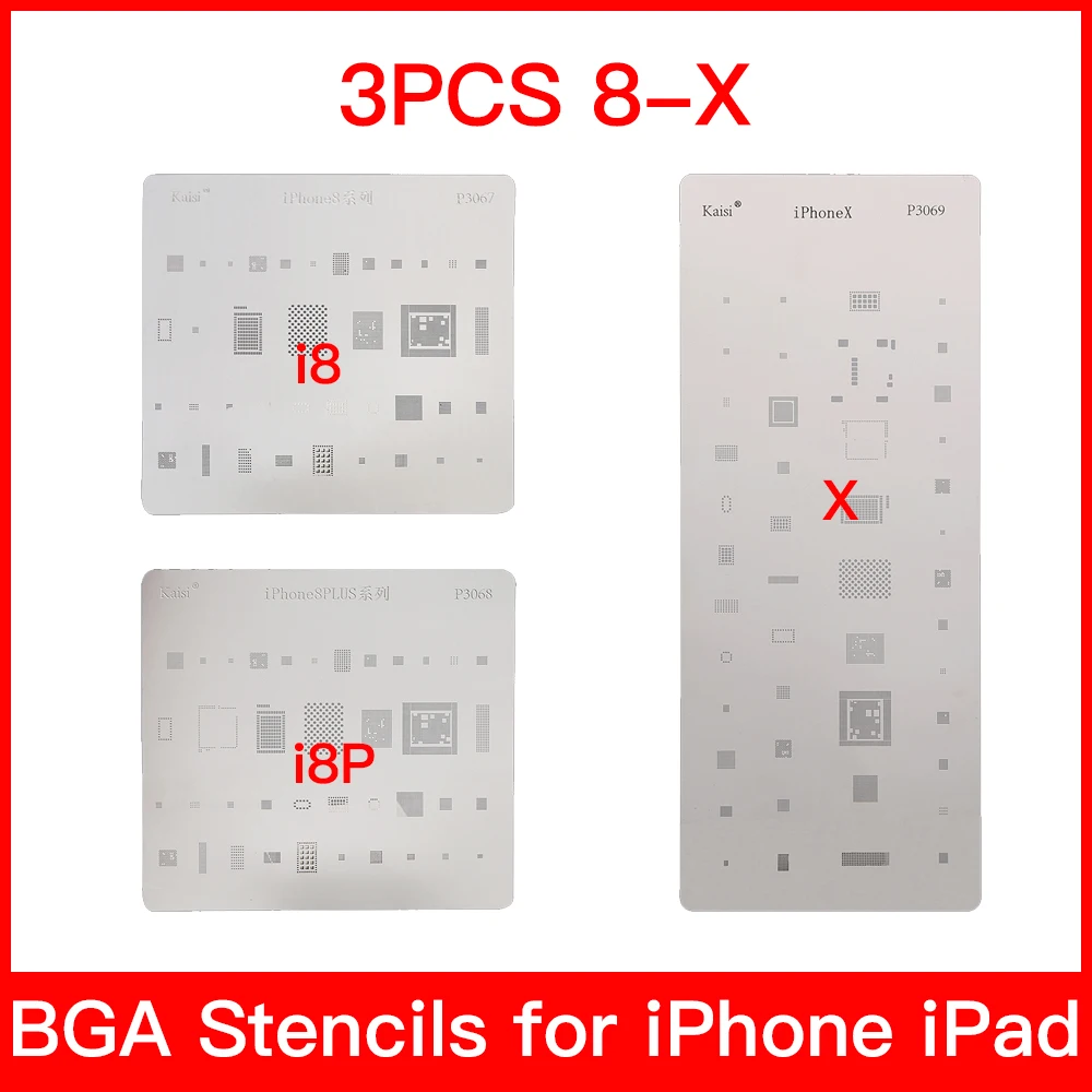19 шт. полный набор IC чип наборы трафаретов для пайки BGA для iPhone XS MAX XR 8p 7 6s 6 SE 5S 5C 5 4S iPad высокое качество