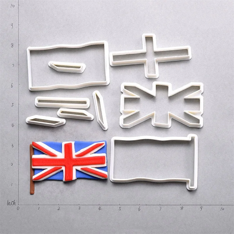 Canda Америка Австралия Великобритания флаг украшенный мастикой резак для печенья