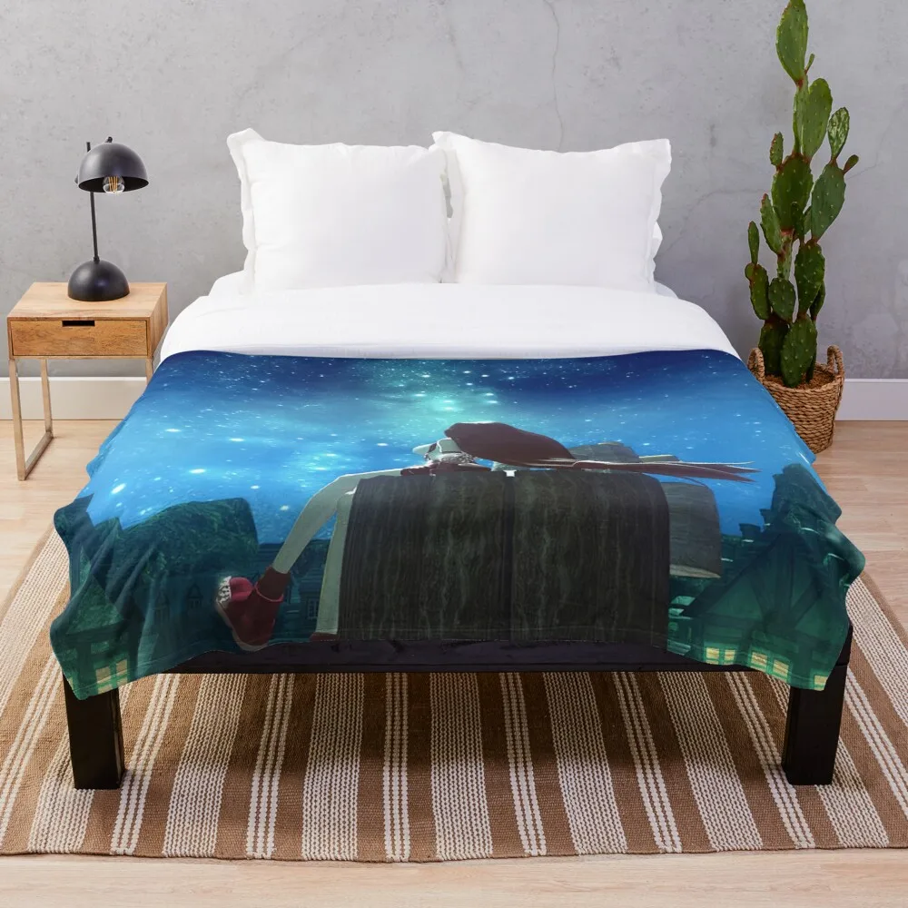 

Tifa Lockheart Disc Change Blanket Snowflake Wool Blanket Coral Fleece Bedspread Blankets Portable Blanket