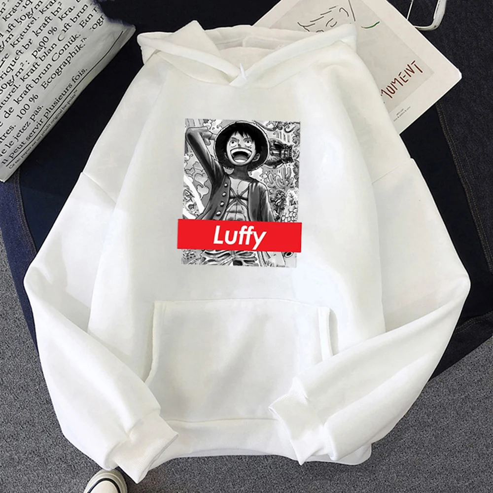 

One Piece Mens Clothing Harajuku Swetshirts Anime Print Clothes Funny Hoodies 2021 Crewneck sweatshirts Luffy Zoro Graphic Tops