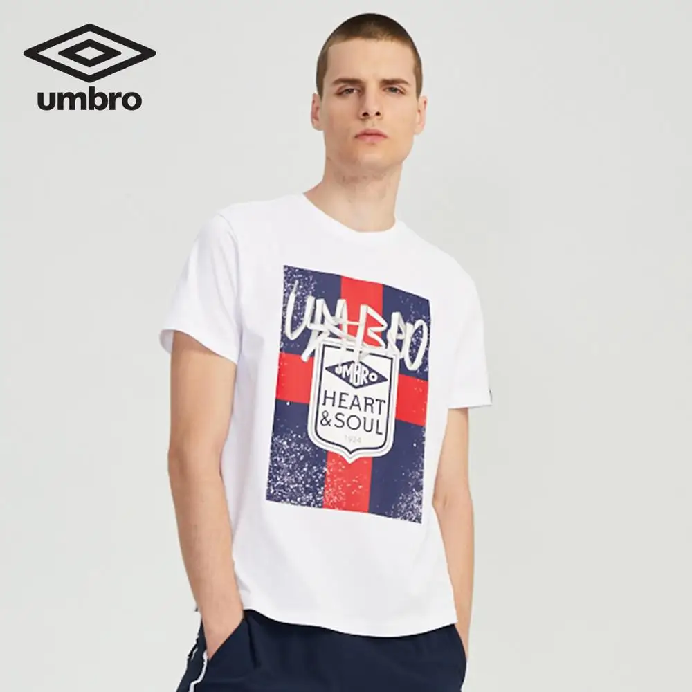 Мужская футболка с короткими рукавами Umbro летняя спортивная круглым вырезом и 3D