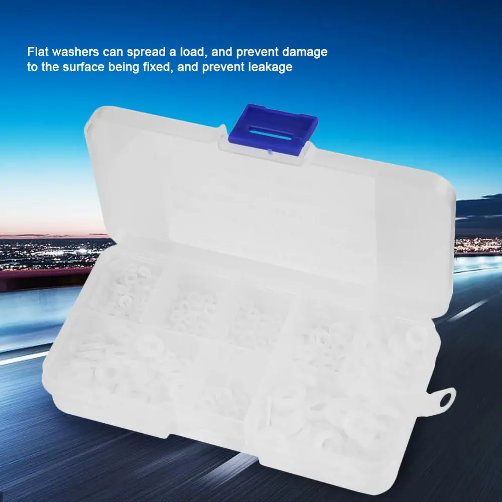 500 шт./компл. фотомагнитная прокладка из нейлона для плоской шайбы простые с