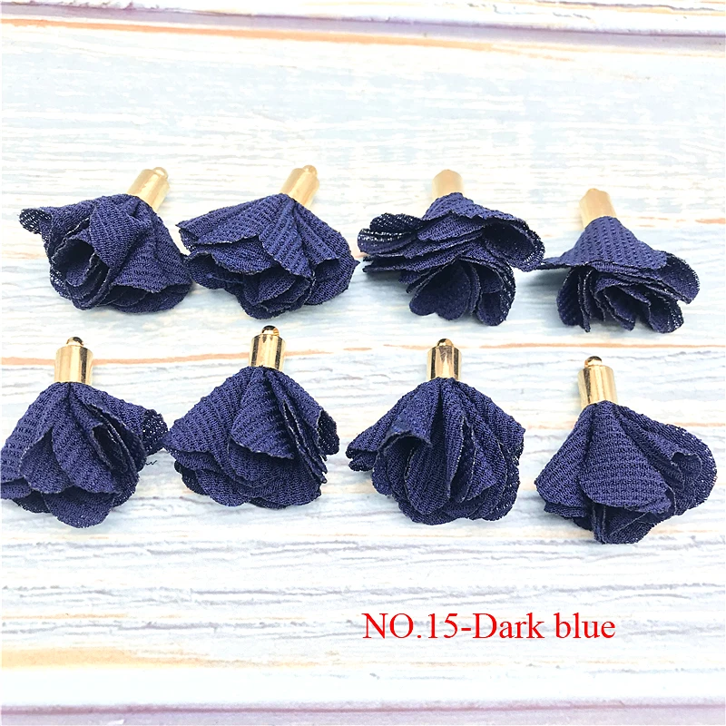 100 шт./лот разноцветные колпачки из сплава подвески в виде цветов кисточки для