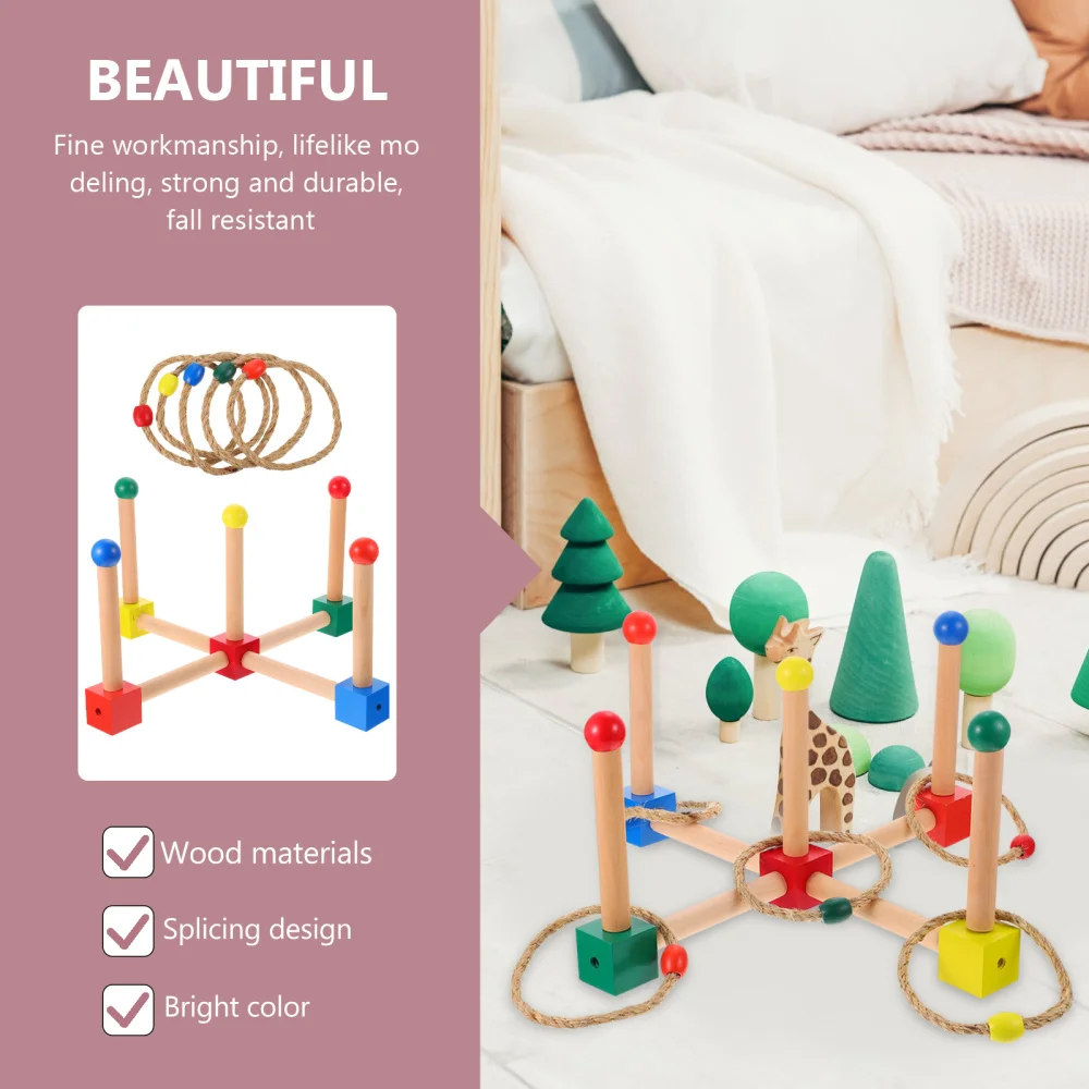 

1 Set Kids Ring Tossing Game Throwing Ring Outdoor Garden Quoits Set