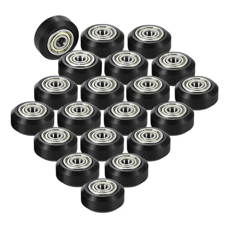 

20Pcs Passive Round Pulley Plastic Round Bearing Gear POM With Bearing