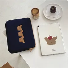 Ins Tablet Pouch For iPad Air 4 Case Ipad Pro 9.7 10.5 11 Inch Liner Bag Korean Style Girls Cute Cartoon iPad Sleeve Storage Bag