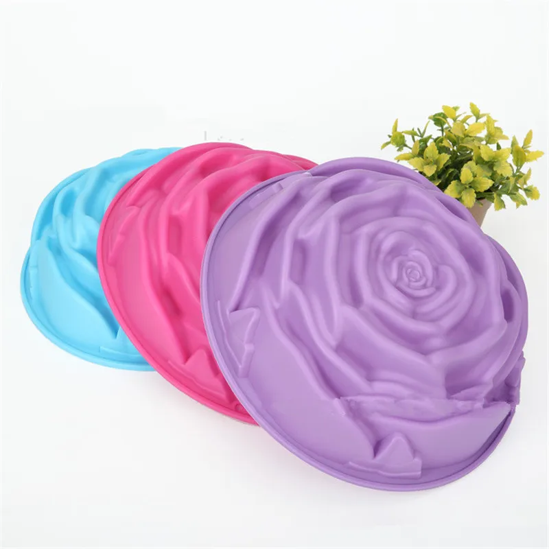 Big Rose Silicone Mousse Pan Cake Mold Baking Forms Bakeware 3D For | Дом и сад