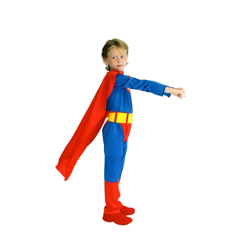 Детские Костюмы супергероев СУПЕРМЕНА для мальчиков косплей Хэллоуин Пурим