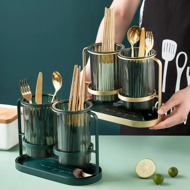 

Многофункциональная полка для сушки столовых приборов, держатель для хранения палочек, роскошная полка для хранения ложек, вилок, палочек, ...