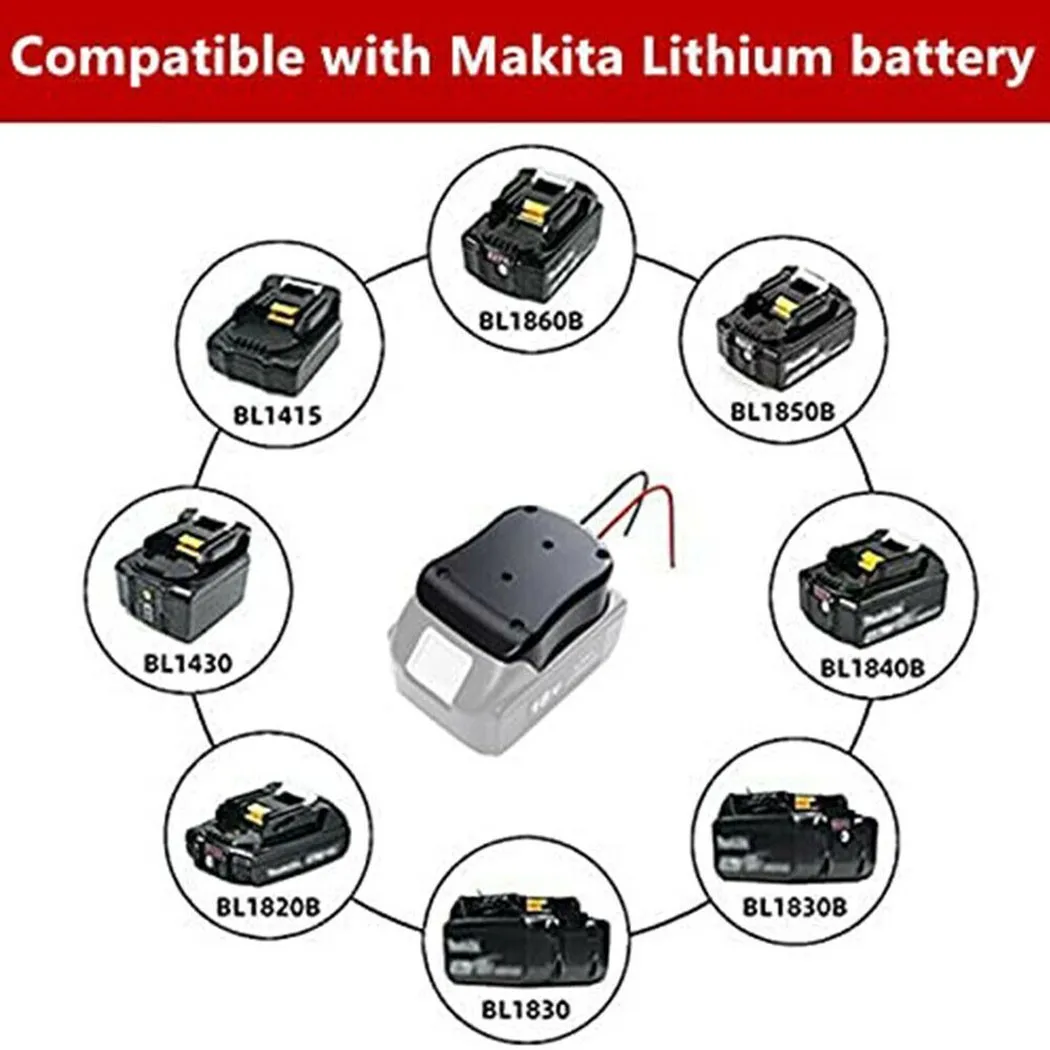 

Battery Adapter For 18V Li-ion Battery Cable Connector Output Adapter Batteries Convert To For 18V BL 1860 Lithium