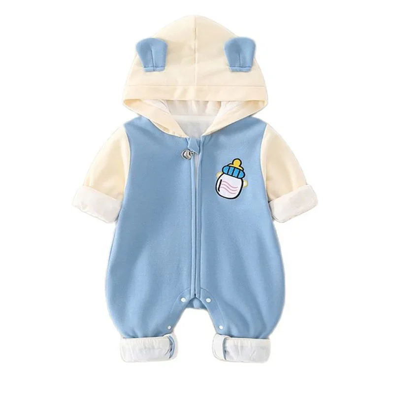 

Autumn Hooded Rompers For Baby Boy Clothes For Newborns Baby Girl Clothes Winter Jumpsuit For Kids Toddler From 0 to 2 Years old