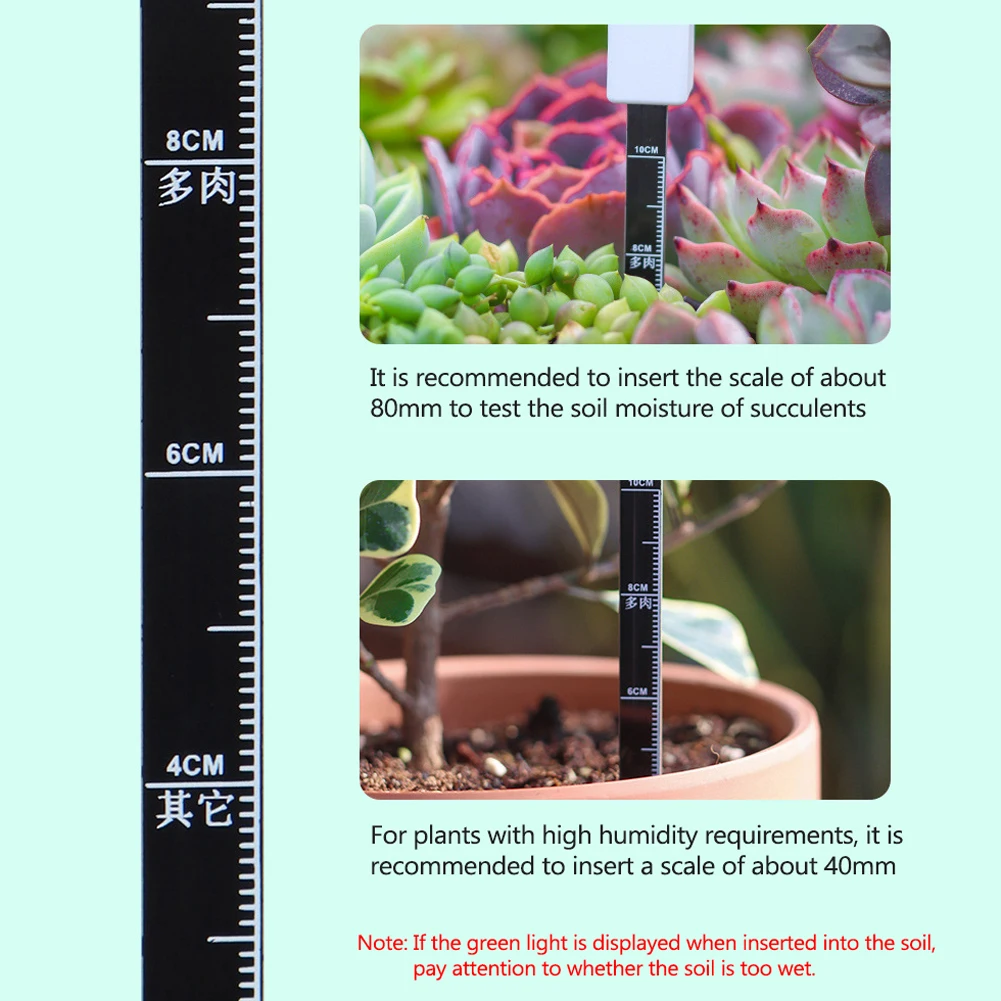 

Intelligent Soil Moisture Detector Plant Water Shortage Reminder Garden Indoor Outdoor Flower Soil Moisture Measurement Light