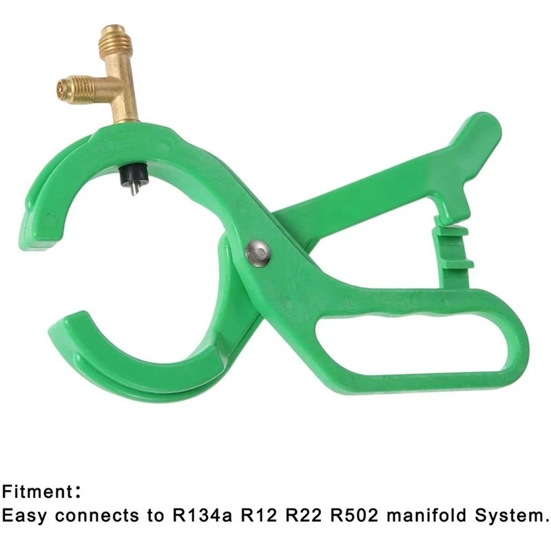

R134A Can Tap with Refrigerant 2-In-1 Side Punch AC Bottle Open Valve, Dispensing Valve Bottle Opener