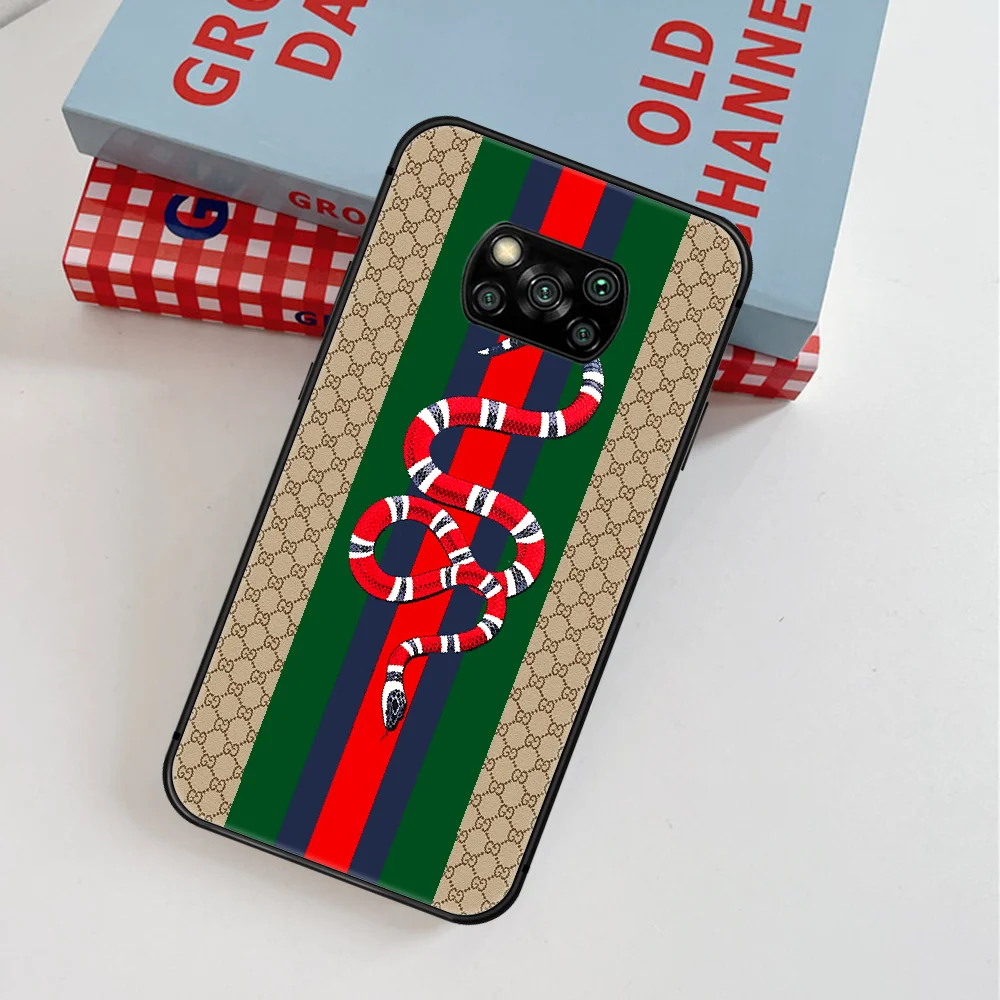 

Italy Luxury Fashion Brand Snaker Tiger Phone Case For Xiaomi Mi Note 10 A3 9 MAX 3 A2 8 9 Lite Pro Ultra black Shell Trend