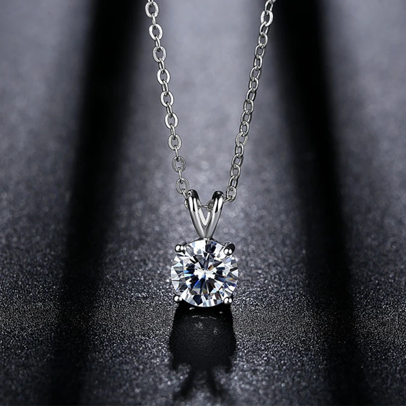 Женское Ожерелье с кулоном из циркония длинная цепочка в классическом стиле цвет