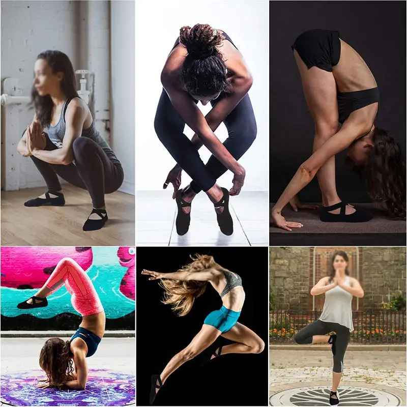 

Women Yoga Anti-slip Socks Backless Silicone Anti-slip Socks Ladies Ballet Dance Gym Fitness Pilates Cotton Socks in stockQ hot