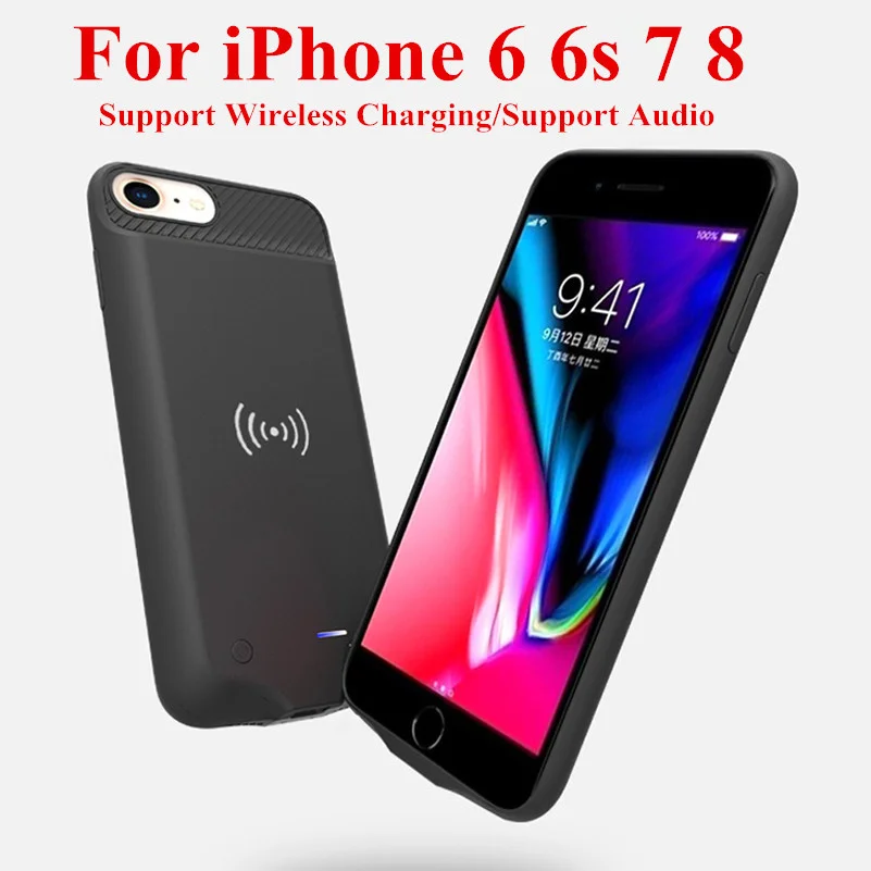 

Чехол-аккумулятор 3800 мАч/5000 мАч для iPhone 6, 6s, 7, 8, чехол-аккумулятор для iPhone 6, 6s, 7, 8 Plus, чехол для зарядного устройства, новинка 2020