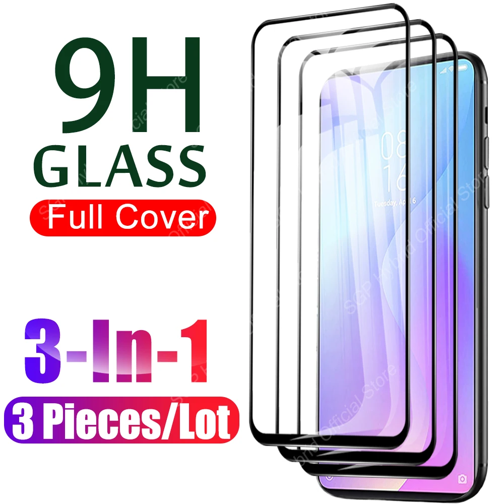 

3 Pcs Full Cover Tempered Glass For Xiaomi Mi 9T 9 T Pro Mi9 Se Lite Protective Glass Mi9t 9se 9pro 9lite Screen Protector Film