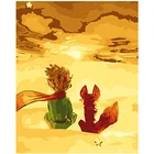 Набор для рисования по номерам на холсте, 40x50 см, лиса и Маленький принц