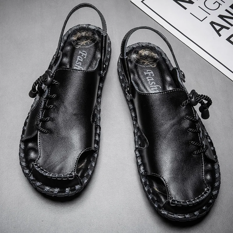 

Safety Sandals Athletic Sandals For Men Mens Outdoor Sandal Shoes Casual Leather Men's Beach Summer Roman Man Platform