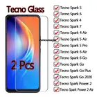 2 шт. для tecno spark 7 7t 5 4 6 air go pro стекло на tecno spark power 2 air go plus 2020 Защитная пленка для переднего экрана телефона