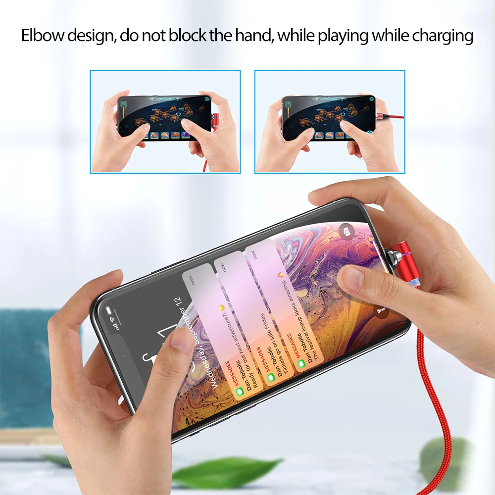 Магнитный кабель Micro USB Gertong 1M2A для Xiaomi Redmi Type C штекер Android Huawei алюминиевые Угловые