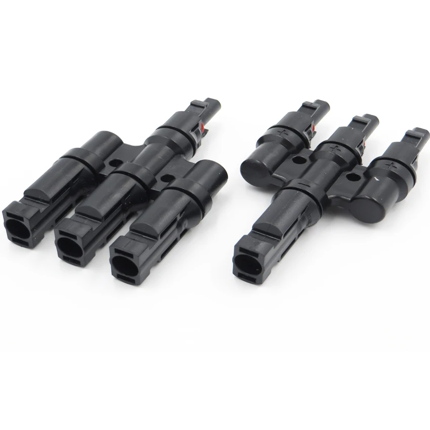 

10Pairs x Branch Connector TUV T Type 3 in 1 Male and Female Solar Cable Connector Solar PV Photovoltaic Connector