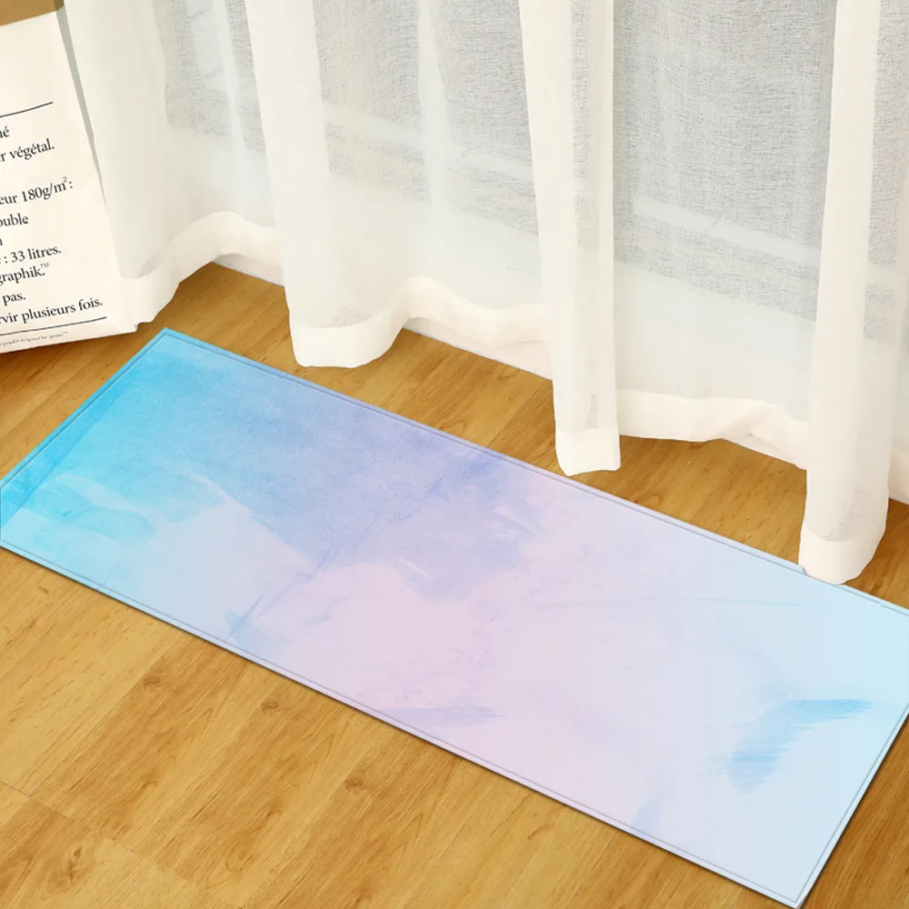 Простой фланелевый ковер кухня Нескользящая Абсорбирующая полоса напольный