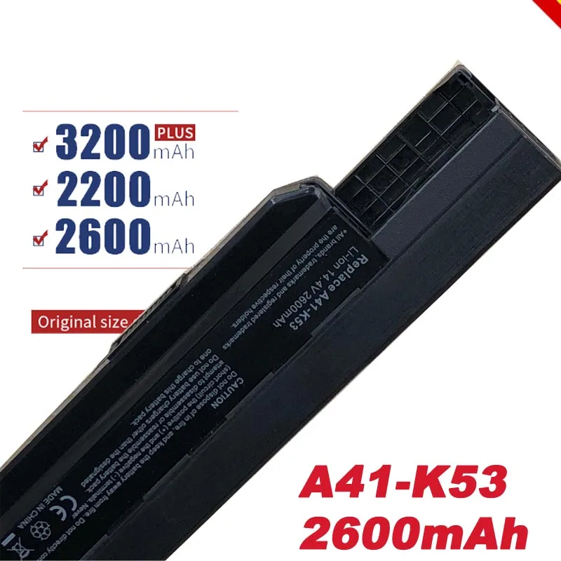 HSW-Paquete de batería para ordenador portátil, A32-K53 de 14,4 V para ASUS...