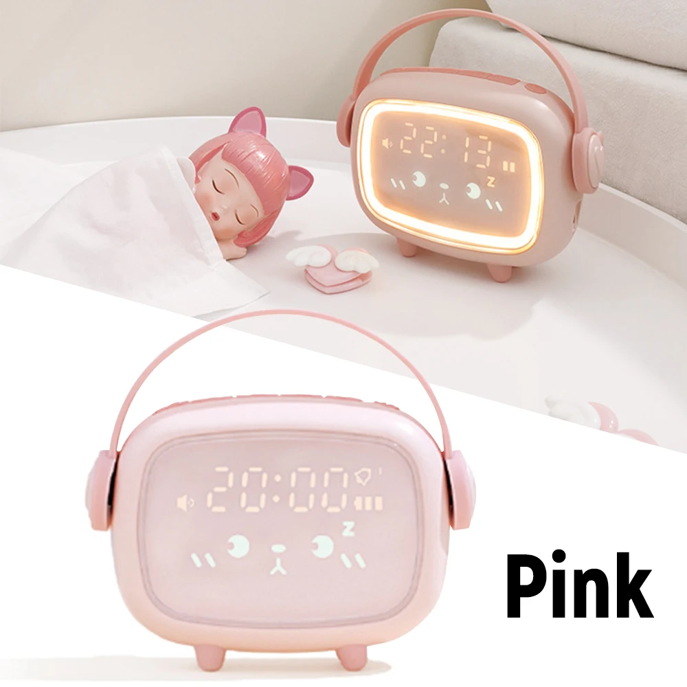 

2020 New Cute Night Light Alarm Clock Timing Countdown Alarm Clock LED Smart Kids Alarm Clock Night Light Home Decor
