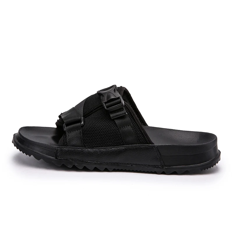 Новые летние мужские тапочки повседневная обувь износостойкие черные Тапочки |