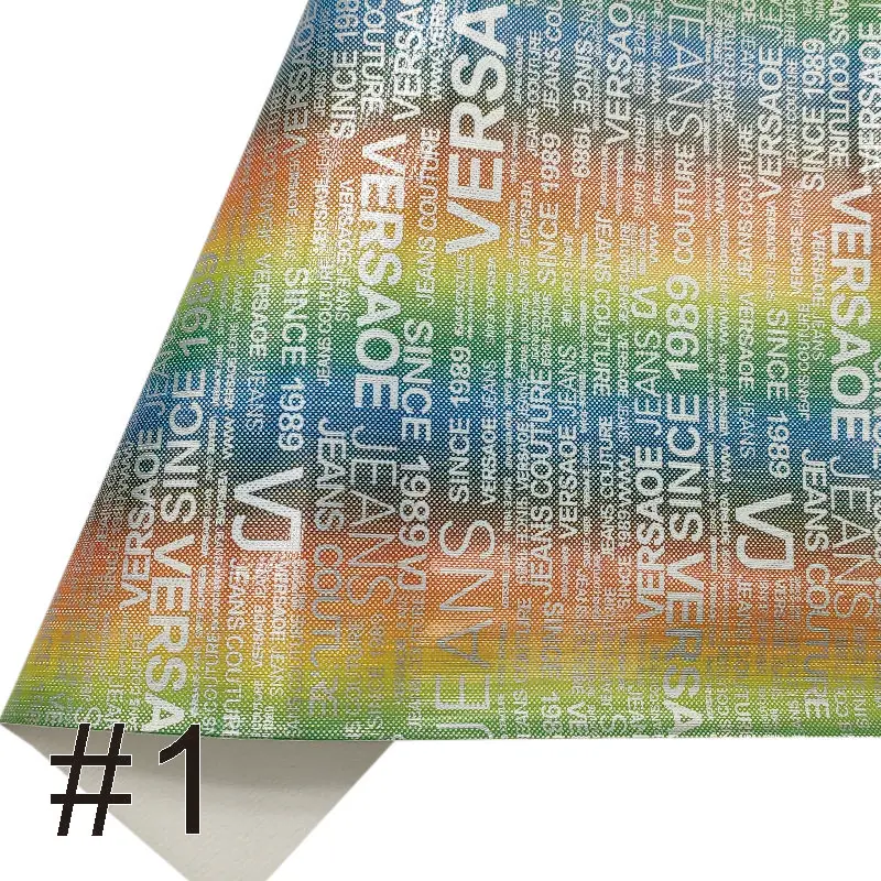 

A4 Size 8.2"*11.8" Mirror Colored Striped Text Synthetic Leather Sheets Vinyl For Bows Faux Leather DIY Earring Bags Shoes