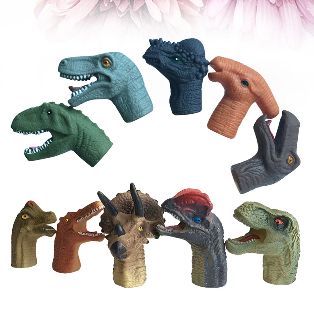 

10pcs Cartoon Model Finger Puppet Creative Animal Finger Puppet Children Finger Puppet Parent-child Interaction