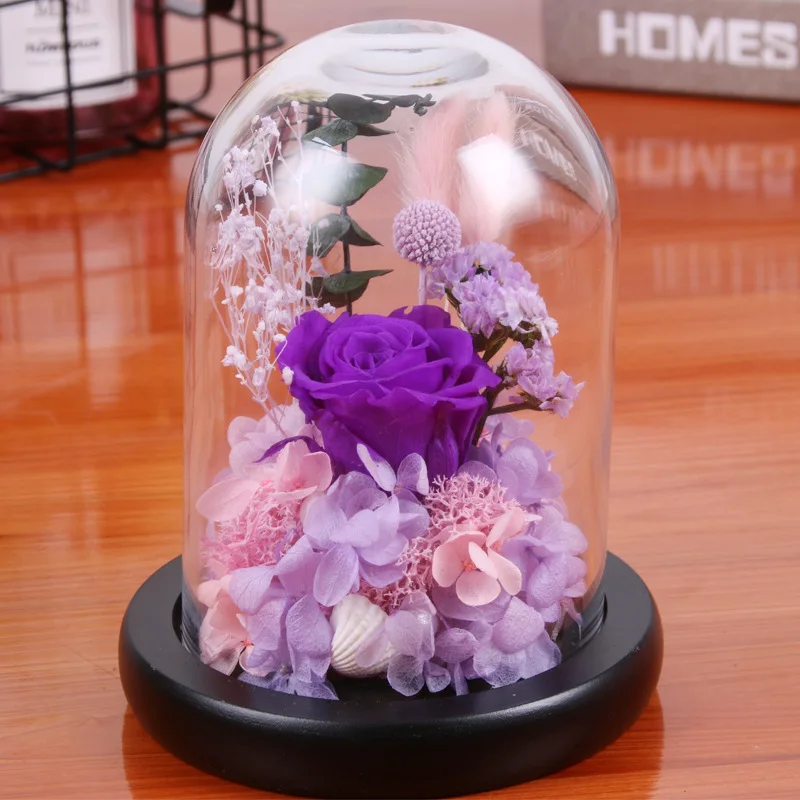 

20*35cm Black Base Big Size Glass Dome Vase Home Decoration Creative Transparent Cover DIY Friend Favor Gift Wedding Prop