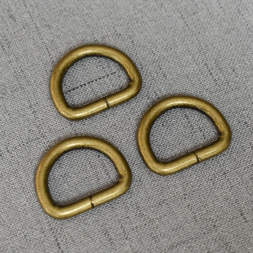 

1 Pcs/Lot 20mm Bronze Metal D Ring Use For DIY Mountaineering Bag Dog Collar Dog Leash Belt Sewing Knapsack Accessories