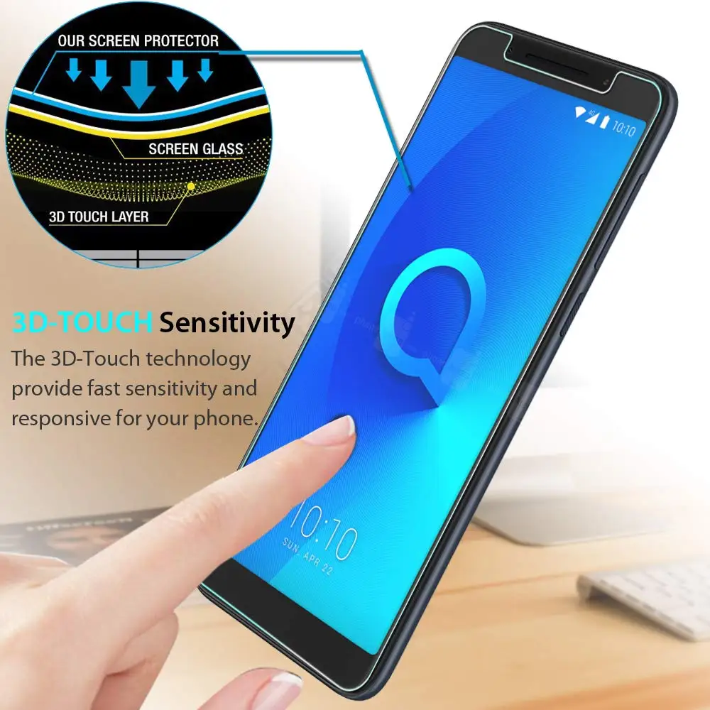 Закаленное стекло 9H для Alcatel 1 1X 1C 1S 3 3X 3V 3C 2019 Tetra 5033D 5059D 5009D 5009A 5052D 5058i 5099D 5026D защита