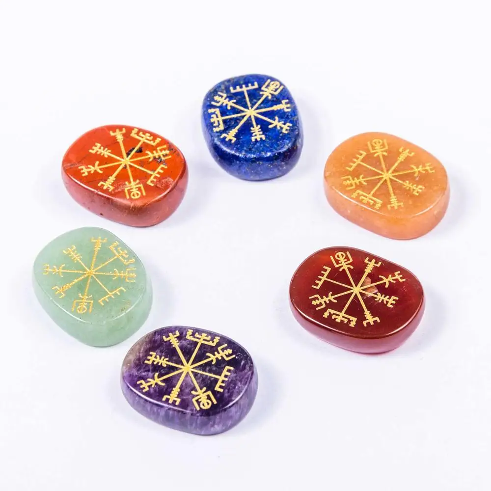 Викинги Vegvisir компас Руна Бог войны натуральный кристалл рейки предохранитель